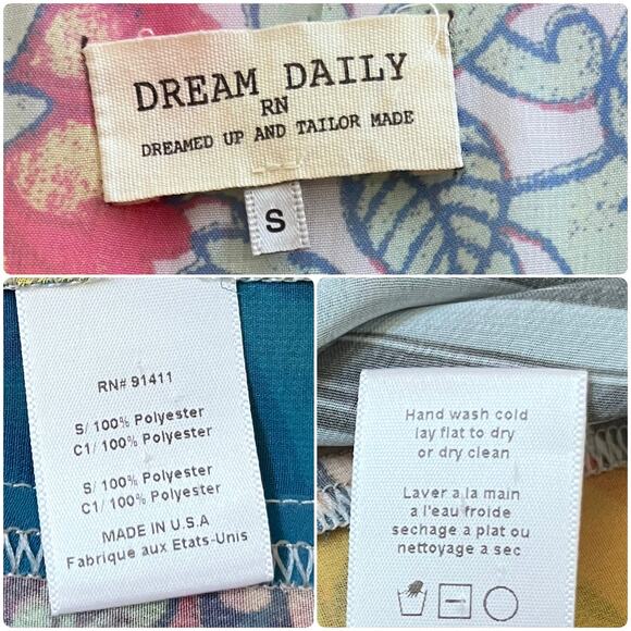 Dream Daily Anthropologie Print Semi Sheer Racerback Tank Top Size Small - Picture 7 of 8